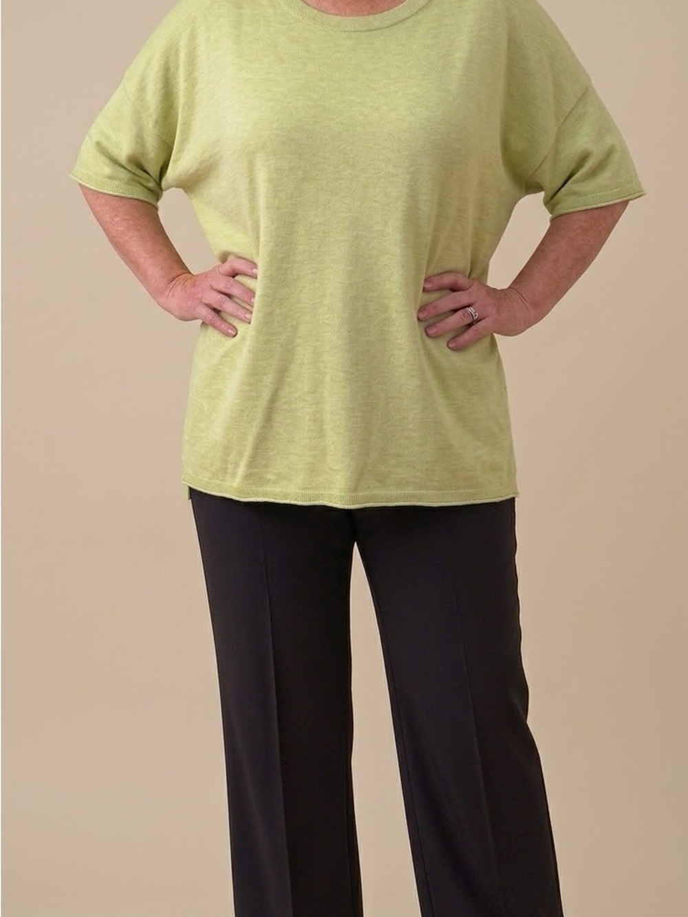 Relaxed Fit Lime Green Women's Top